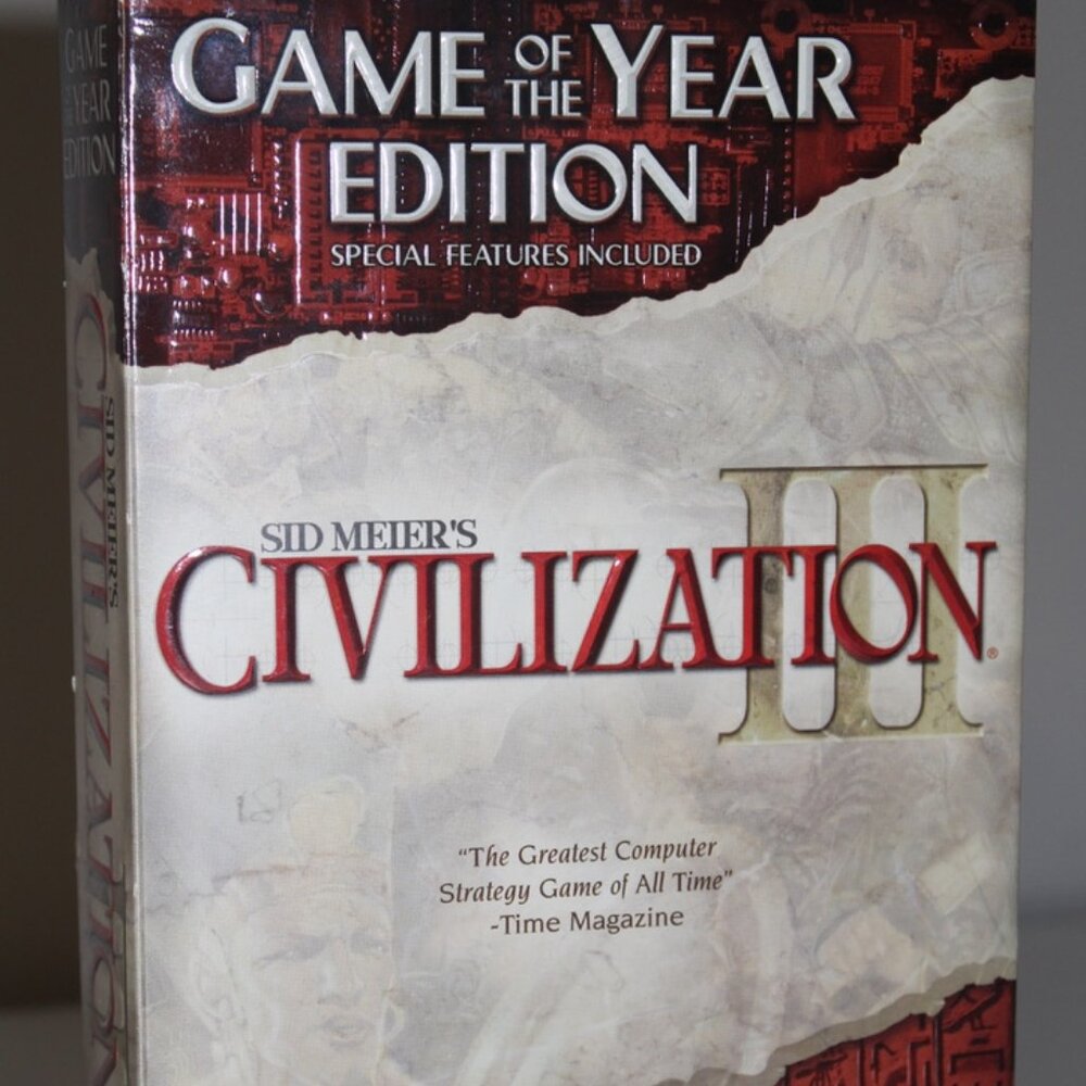 PC Game Civilization III 3 Game of the Wear Edition w/ Sleeve CIB Collector's